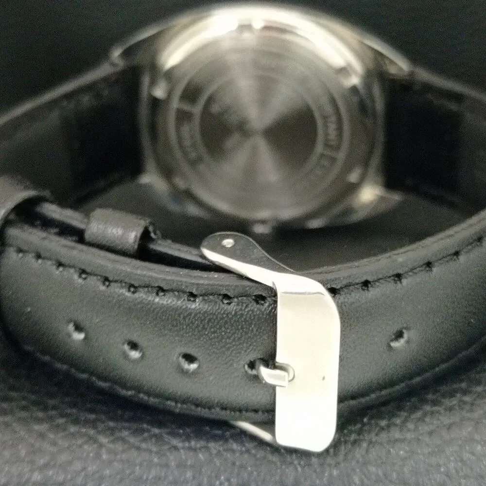 Vintage 1987 Citizen Manual Wound Mens Silver Watch & Silver accents